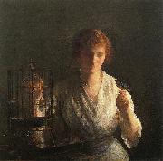 Joseph Decamp Blue Bird oil painting